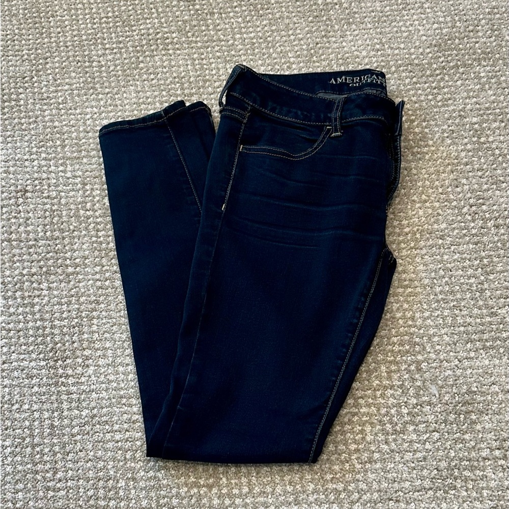 🦋American Eagle women’s dark blue jeggings super stretch size 6🦋